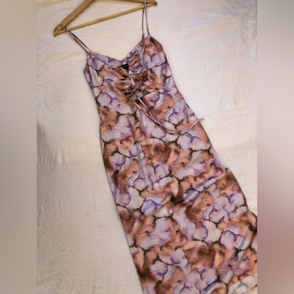 Dynamite satin slip midi dress